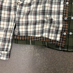 Camisa de Franela a Cuadros de Manga Larga para Hombre, Estilo Urbano Vintage, Multicolor, con Parches, Corte Holgado, Hombros Caídos, Bordado Intenso - Product Image 3