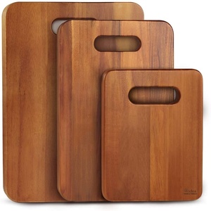 Tabla de cortar de madera de acacia y resina epoxi ecológica, rectangular, de 1.5 cm de grosor, con diseño de olas oceánicas, para servir queso. - Product Image 6