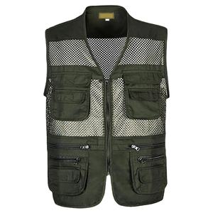 Chaleco deportivo para hombre, chaleco ligero de malla para deportes al aire libre para verano, Camping, pesca, cierre de cremallera, chaleco para ropa de trabajo - Product Image 1