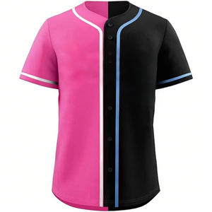 Nouveau design, logo personnalisé, vêtements de sport, séchage rapide, respirant, polyester, blanc et vert menthe, maillots de baseball sublimés - Product Image 2