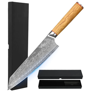 Cuchillos LEGACY BLADES de Acero Damasco Estilo Japonés, Cuchillo de Chef con Espiga Completa y Mango de Madera, Cuchillo de Cocina Personalizado, Fabricante OEM ODM - Product Image 1