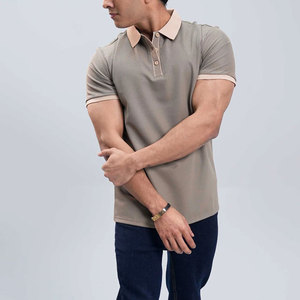New High Quality Hot Selling Custom Design Solid Breathable Half <b>Zip</b> Men's Slim Fit Wholesale Short Sleeve for Shirts Button <b>Up</b> - Product Image 2