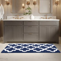 Customised Custom Stripe Bath <b>Mat</b> Door <b>Mat</b> Non Slip Tufted Microfiber Bath Rug Reversible Rectangle Modern Minimalist Design - Product Image 3