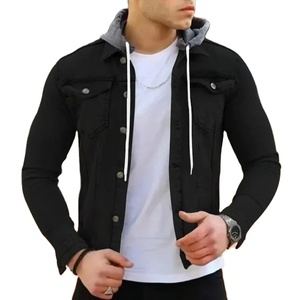 Veste décontractée en coton 100% pour hommes, streetwear vintage, à col rabattu et fermeture éclair, pour le printemps et l'automne, veste délavée pour hommes - Product Image 5