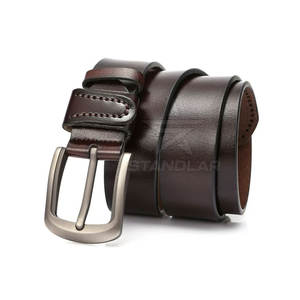 Cinturones de Cuero Vacuno de Alta Calidad Hechos a Medida para Hombre, Nueva Moda, Venta al Por Mayor, de Pakistán - Product Image 3