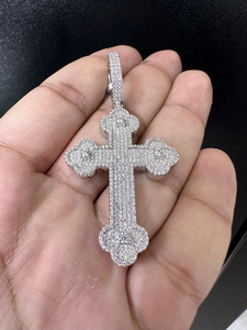 Collar con Colgante de Cruz de Moissanita de Lujo para Hombre y Mujer, Joyería Hip Hop con Incrustaciones de Diamantes, Amuleto de Plata, Regalo - Product Image 4