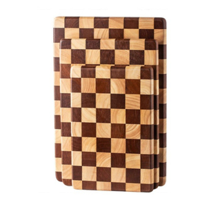 Planche à découper rectangulaire à motif écossais au design classique, en bois d'acacia massif, pour la cuisine - Product Image 1