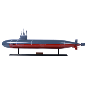 Modelo náutico de madera de cedro del submarino USS Seawolf SSN 21, pintado a mano, 76.2Lx2.54Wx2.54H cm - Product Image 1