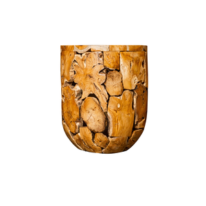 Mesa de Centro Artesanal Cilíndrica de Raíz de Teca Orgánica Rústica ARTERRA para Sala de Estar, Muebles para el Hogar - Product Image 2