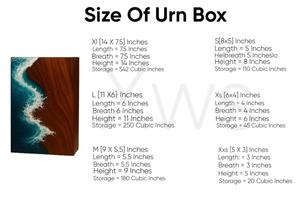 Urna de cremación de resina y madera para cenizas humanas y de mascotas, nuevo diseño para sus seres queridos, tamaño mediano 9x5.5, caja para urna. - Product Image 2