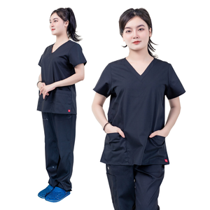 2023 ensemble de gommages médicaux personnalisés pour hommes et femmes doux coton Polyester meilleur prix ODM/OEM uniformes d'hôpital salopette Style de pantalon - Product Image 3