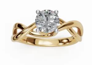 Joya de Diamante de 0.300 Quilates, 1 Piedra, Oro Sólido de 9k, 14k, 18k, Oro Amarillo, Rosa, Blanco, Gema Auténtica, Joyería Fina de Alta Calidad, Regalo - Product Image 3