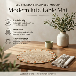 Napperons ronds en jute naturelle tressée, écologiques, légers et durables, pour la décoration de table, vente en gros, export en vrac - Product Image 5