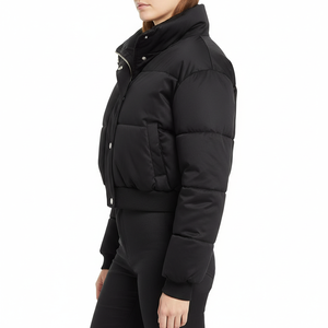 Blouson Bomber Hiver Personnalisé pour Femme, Brillant, Tricoté, Respirant, Coupe-Vent, Imperméable, Chauffant, en Nylon, Coupe Droite - Product Image 4