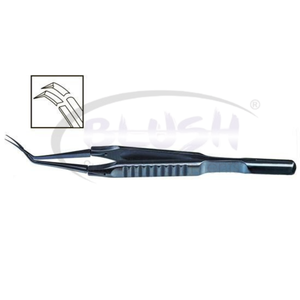 Pinzas de Capsulorrexis de Acción Cruzada Curvas de Titanio, Instrumento Oftálmico para Cirugía de Cataratas de Blush Surgical - Product Image 1