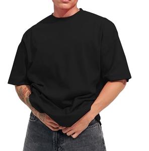Dernier modèle 2026 – T-shirt streetwear 100 % coton de qualité supérieure, coupe oversize ample et respirante, épaules tombantes, manches mi-longues, grammage lourd - Product Image 2