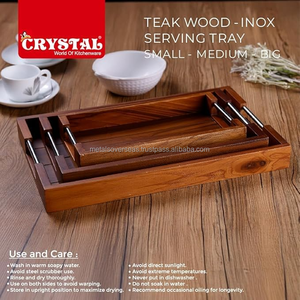 Bandeja de madera artesanal para servir en la cama Bandeja de plato de madera para cocina - Product Image 6