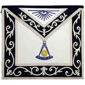 Delantal Masónico para Maestro de Logia, Delantal Masónico Azul para Maestro Artesano, Bolsas para Collares de Oficiales Masónicos - Product Image 2