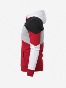 Sweat-shirt à capuche en polaire pour homme, personnalisé, à blocs de couleur, décontracté, vente en gros - Product Image 3
