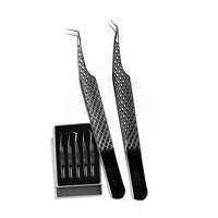 Pinset Kecantikan Profesional Terlaris untuk Aplikasi Bulu Mata Alat Penata Bulu Mata Bahan Stainless Steel Presisi dan Tahan Lama