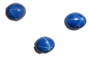 Saphir bleu étoilé ovale 10x12mm 5 carats, cabochon poli créé en laboratoire avec effet étoile à 6 branches pour la fabrication de bijoux - Product Image 5