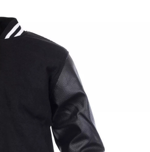 Chaqueta Varsity de Béisbol Personalizada con Logotipo, de Piel de Oveja Revestida, Impermeable, Cortavientos, Transpirable, con Cuello Redondo y Puños Acanalados para Hombre - Product Image 6