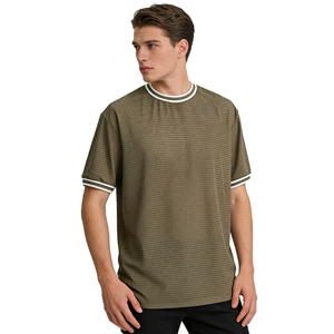 Camisetas de punto unisex de algodón 100% orgánico de alta calidad para hombre 2026 - Manga corta, ajuste holgado, transpirables y de secado rápido - Product Image 5