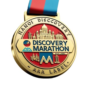 Médailles personnalisables d'usine directe en alliage de Zinc gravé pour les compétitions de randonnée en plein air course à pied événements sportifs cadeau gratuit moderne - Product Image 1