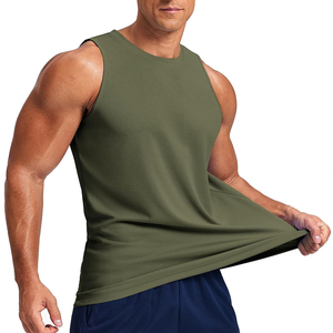 Camiseta sin mangas personalizada de punto liso, 100% algodón, cuello redondo, transpirable y ecológica para hombre SPORTS CODE - Product Image 3