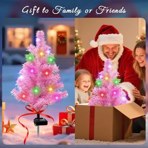 Sapin de Noël solaire LED multicolore, décoration extérieure, étanche, lumières de jardin pour Noël, décorations de Noël haut de gamme - Product Image 3