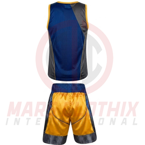 Conjunto de Uniforme de Boxeo Profesional, Conjunto de Camiseta y Pantalones Cortos de Boxeo de Tela Transpirable para Entrenamiento y Sparring - Product Image 3
