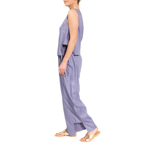 Conjunto de pijama de algodón puro para mujer, estilo europeo americano, ropa de dormir fina de verano, ropa de casa suave y cómoda transpirable - Product Image 5