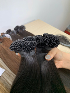 Extensions de cheveux humains vierges I-Tip de 100g, 28 pouces, qualité supérieure, prix de gros, lisses naturels avec pointes super double drawn - Product Image 1