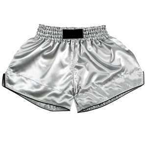 Men's Muay Thai Training Shorts <b>100</b>% Silk <b>Polyester</b> Front Logo Heat-Transfer Printing Breathable Customizable OEM Service - Product Image 1