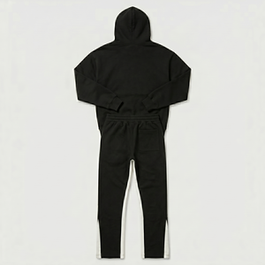 Conjunto Deportivo Personalizado para Hombre, Estilo Colorblock, Corte Holgado, Panel Asimétrico, Sudadera Oversize, Pantalones Jogger, 2 Piezas - Product Image 4