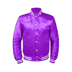 แจ็คเก็ตเบสบอลแบบวาร์ซิตี้ผ้าซาตินปักลายคุณภาพสูงสำหรับผู้ชายสำหรับฤดูหนาว - Product Image 6