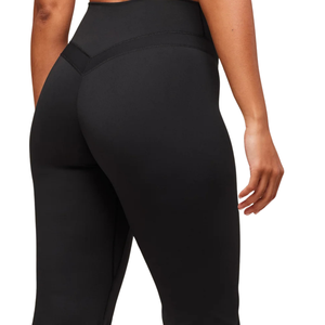 Pantalon de yoga noir taille haute évasé sans couture pour femme, leggings coupe bootcut pour la gym, l'entraînement et les tenues de sport athleisure élégantes - Product Image 6