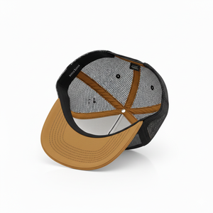 Gorra Trucker Dorada Mostaza con Logotipo Personalizado, Malla Negra Trasera, Cierre Ajustable, Venta al por Mayor, Gorra de Béisbol Deportiva Amarilla de 5 Paneles para Hombre y Mujer - Product Image 4