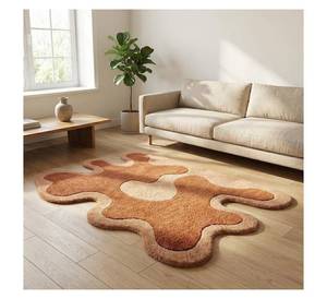 Alfombra de área moderna de felpa suave con diseño abstracto de salpicaduras, de alta demanda, para decoración del hogar y sala de estar. - Product Image 3