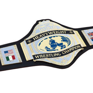 Ceinture de champion de lutte mondiale personnalisée, détails dorés de qualité supérieure avec motifs de drapeaux internationaux - Product Image 6