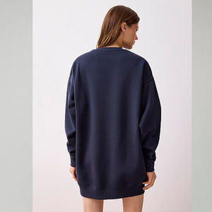 Sweat-shirt à capuche pour femme, imprimé, bleu marine, coupe oversize, manches longues, décontracté, ample, pour tous les jours - Product Image 4