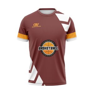 เสื้อบาสเก็ตบอลแขนสั้นผ้าโพลีเอสเตอร์ระบายอากาศได้ดี แห้งเร็ว พิมพ์ลายแบบซับลิเมชั่น สำหรับทีม  รับผลิตตามสั่ง ขายส่ง OEM - Product Image 1