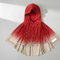 Hijab en crêpe de chiffon plissé de luxe, couleur unie, de haute qualité, personnalisé, respirant et modeste pour femme