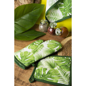 Asciugamano da Cucina Excelsa con Motivo Fogliame in Cotone 50x70 Cm Multicolore - Product Image 3