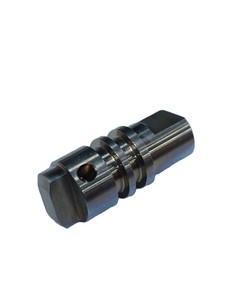 ชิ้นส่วนเหล็กกลึงด้วยเครื่อง CNC พร้อมปลายหกเหลี่ยมและรูตรงกลาง - Product Image 1