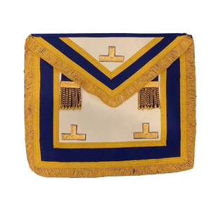 Delantal Morado Ecológico Past Master con Emblema de Corona Bordado y Cierre de Mariposa para Sombreros - Product Image 2