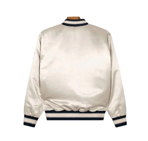 Custom Satin Varsity <b>Jacket</b> OEM Embroidered <b>Baseball</b> <b>Jacket</b> Unisex Bomber <b>Jacket</b> Private Label Streetwear Coat - Product Image 6