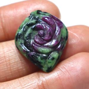 Cabujón de Zoisita Rubí Natural Tallado, Gema de Rubí Tallada a Mano, Piedra Suelta Lisa, Proveedor Mayorista para Joyería - Product Image 2