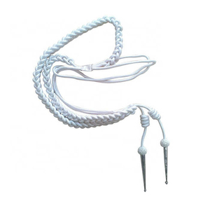 2026 Customized High Quality Tactical Uniform Aiguillette Cords with Metal Tip <b>Accessories</b> Made of Silk Best Selling Aiguillette - Product Image 6