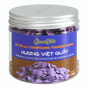บริการผลิตภัณฑ์ฉลากส่วนตัว แพ็คเกจเดี่ยว ฮาลาล OEM/ODM ช็อกโกแลตบลูเบอร์รี่ผสมโกโก้แบบเม็ด 1 กก. สำหรับเบเกอรี่ บิสกิต คุกกี้ ยอดนิยม - Product Image 1